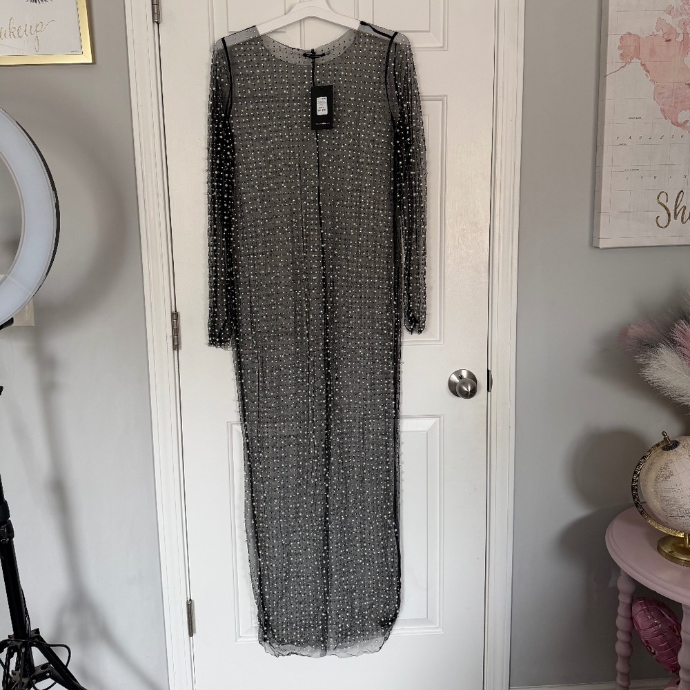 Pearl sheer dress